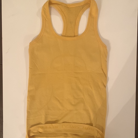 Lululemon - RACER BACK SHIRT - SIZE 6 - YELLOW - Picture 2 of 2